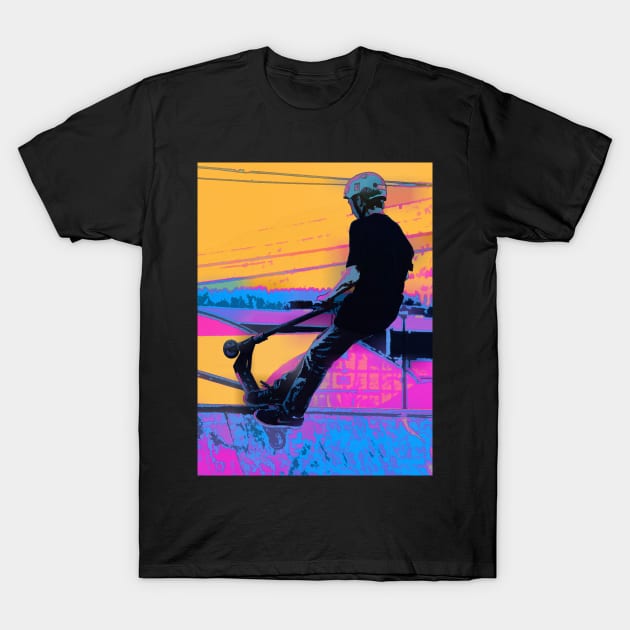 On Edge - Stunt Scooter Rider T-Shirt by Highseller